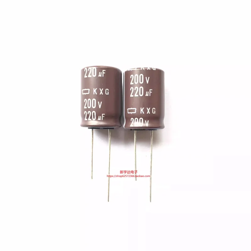 

10-100 шт. 200В 220мкФ 18X25 Японский высокочастотный долговечный электролитический конденсатор Black Diamond KXG 220мкФ 200В