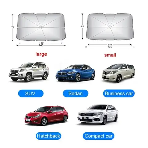 Car Sunshade Umbrella Windshield Folding Front Parasol Umbrella Type Sun Shade for Car Window Summer Sun Protection Accessories 10 best sales territory - №4