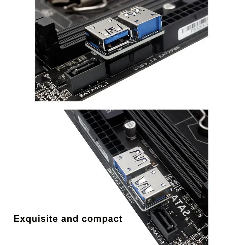 20 Pin podwójny USB 3.0 Adapter USB 3.0 20 Pin Adapter płyta główna 19P/2Adapter USB 3.0 dla komputerów komputerów stacjonarnych