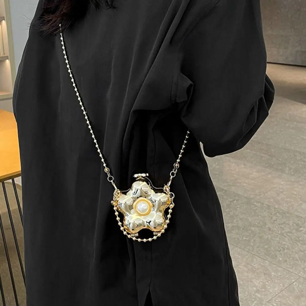

Exquisite Luxury Evening Bags Acrylic Flower Shaped Banquet Chain Bag Single Shoulder Sparkling Mini Lipstick Bag Outdoor