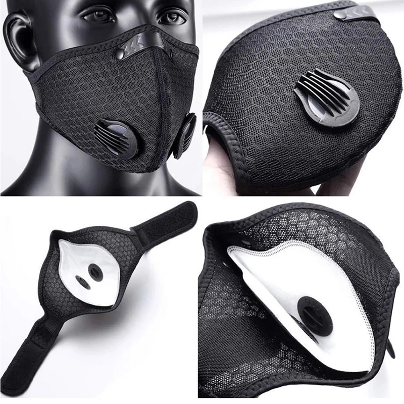 Cycling Dustproof PM2.5 Active Carbon Filter Replacement Protection Anti Dust 5layers Cycling Face Masks Breathing Filter Gasket