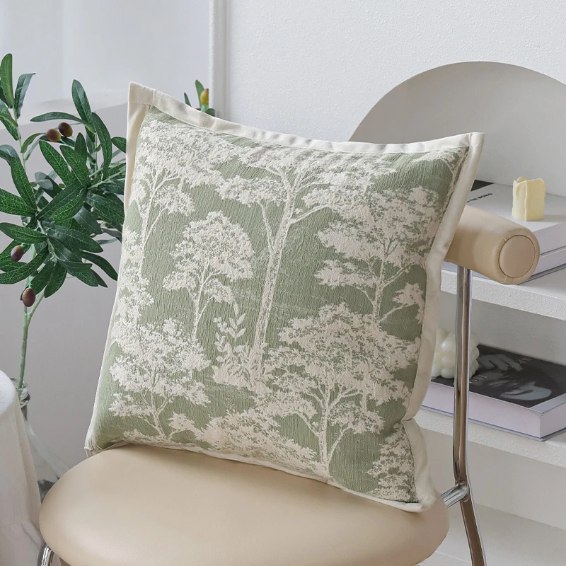 Jacquard Cushion Cover Soft Decorative Pillow Cover Living Room Mori-style Sofa Pillowcase Housse De Coussin Ins Funda Cojin