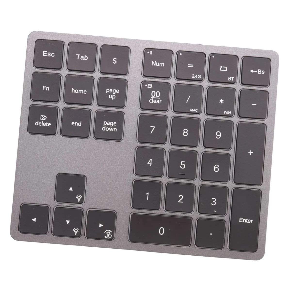 Backlight Bluetooth Numeric Keypad RGB Rechargeable 34 Keys Keypad Aluminum Numpad Keyboard for PC Laptop