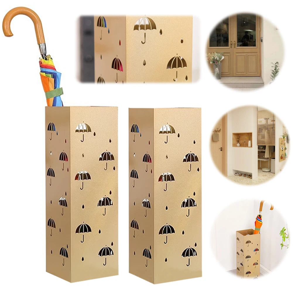 

Metal Chic Umbrella Holder Multipurpose Free Standing Holder Free Standing Metal Umbrella Stand Rack for Entryway & Home Decor