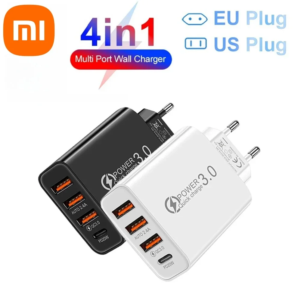 Xiaomi Total 20W Multi Port Wall Charger USB Type C PD Adapter For Xiaomi iPhone 13 12 for Samsung Mobile Phone Plug Charging