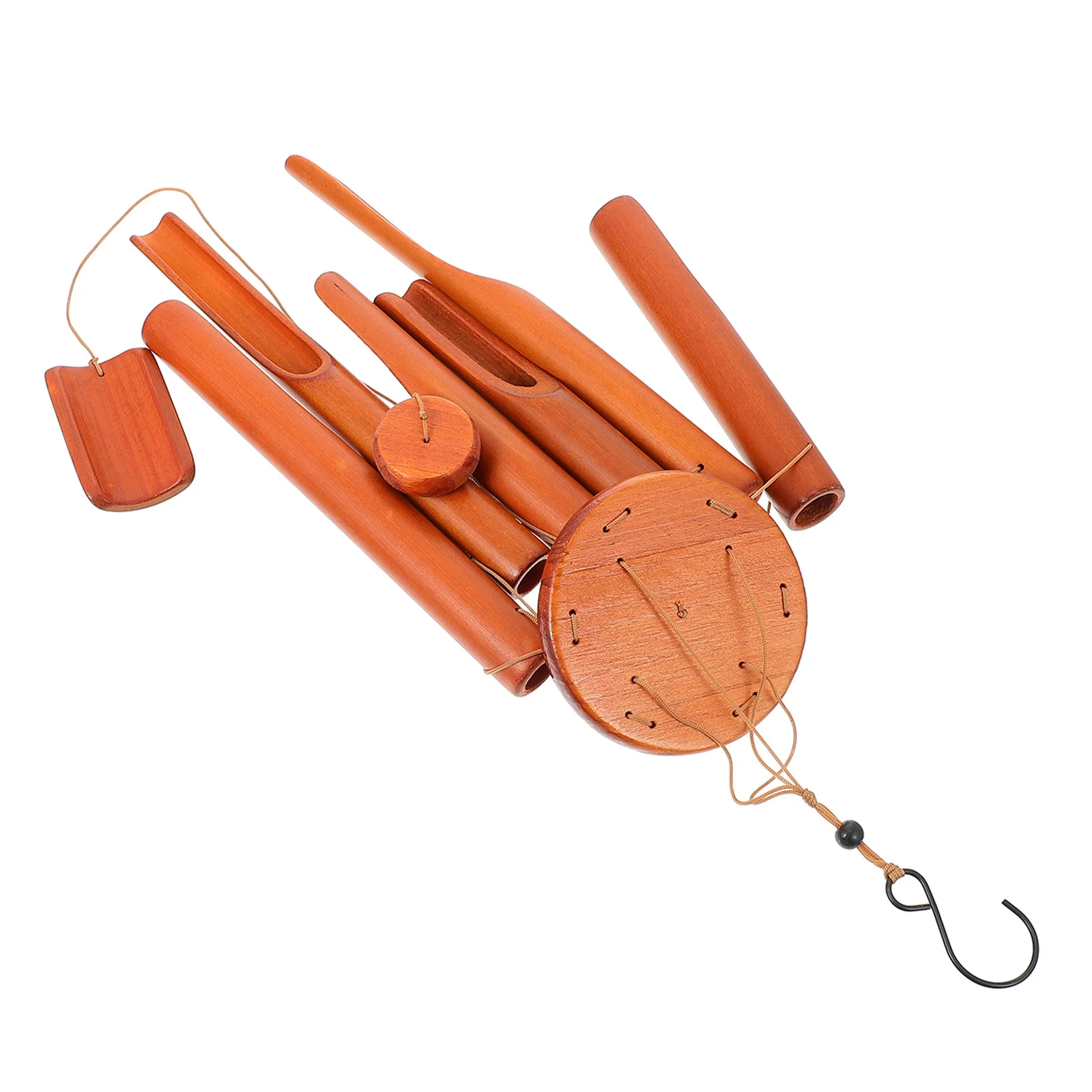 

1Pcs Bamboo Wind Bell Wood Wind Chime Hanging Decor Light Tone Soothing Melody for Hanging Decor Light Tone