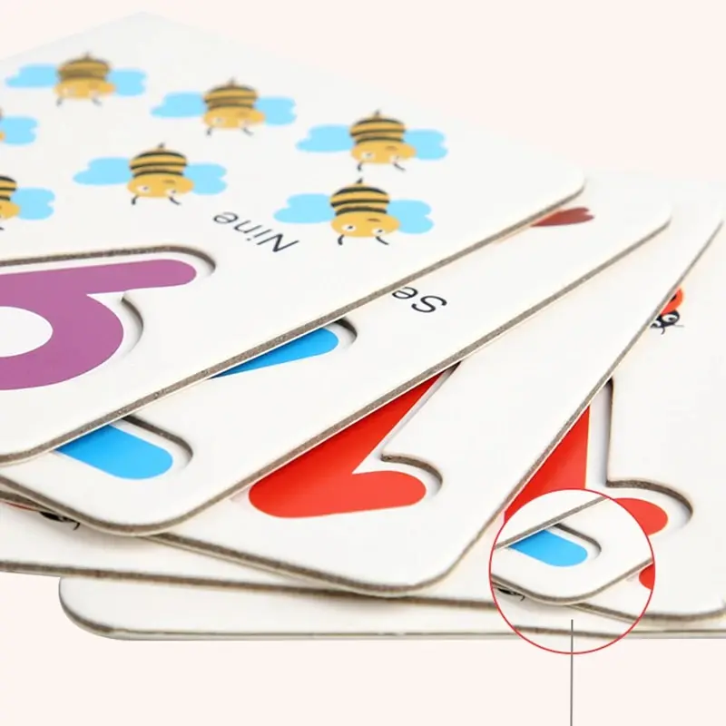 Montessori Math Toys For Children Kids Early Educational Toys Counting Wooden Sticker Kids Number Cognition Birthday Gift