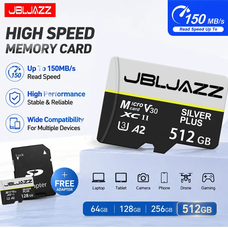 

High-Performance Micro TF Card 512GB 256GB Class10 Swift SD Card 128GB 64GB Shockproof Stable Design for Phone Camera PC