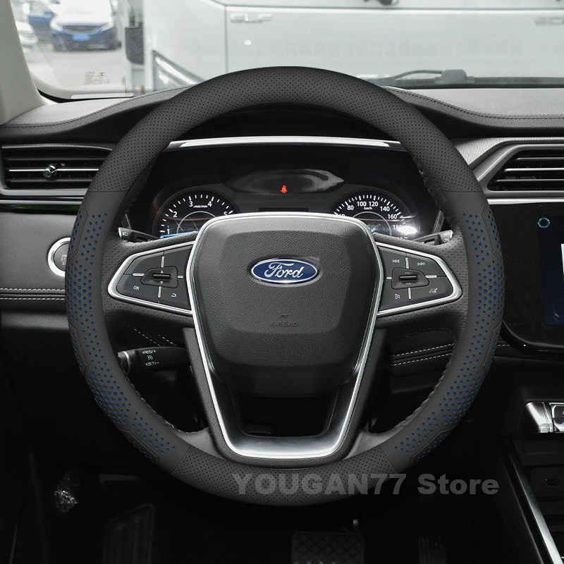 

Кожаный чехол на руль для Ford Territory 2019-2025, аксессуары для интерьера автомобиля Ford Fiesta MK7