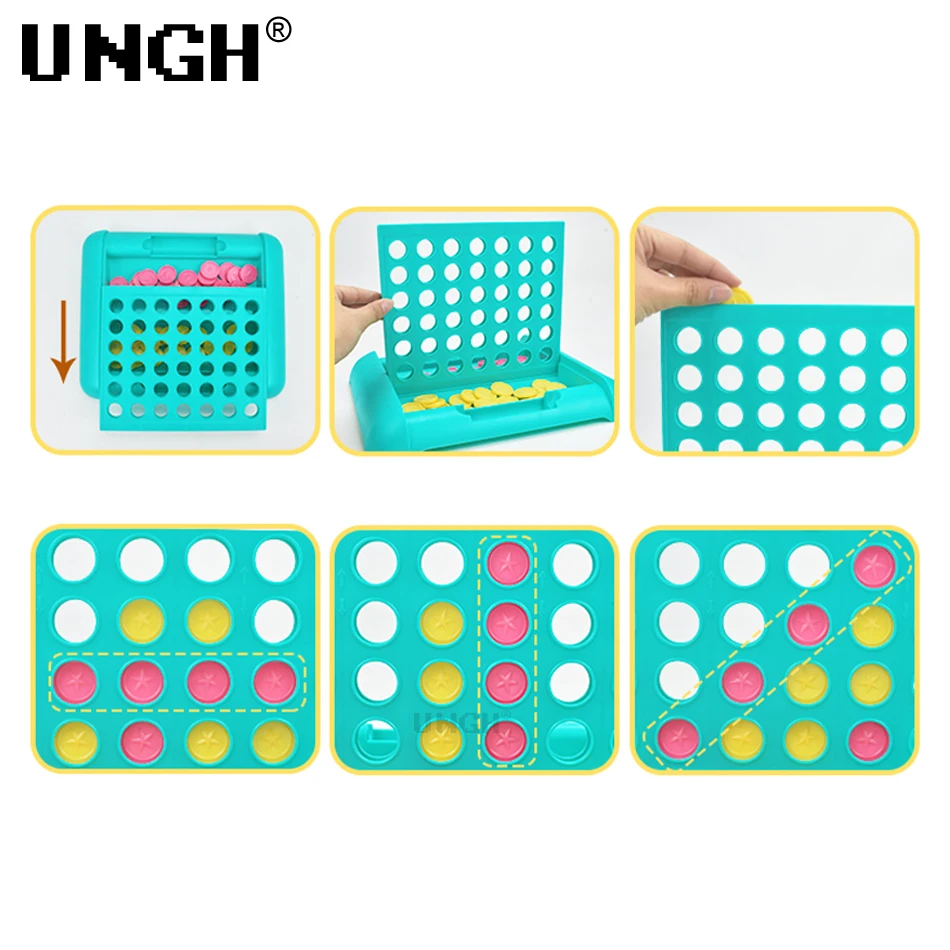 UNGH Family Home Board Game Four in A Row Bingo Chess Connect Classic Toys Educational Toy for Kids Children Entertainment Game