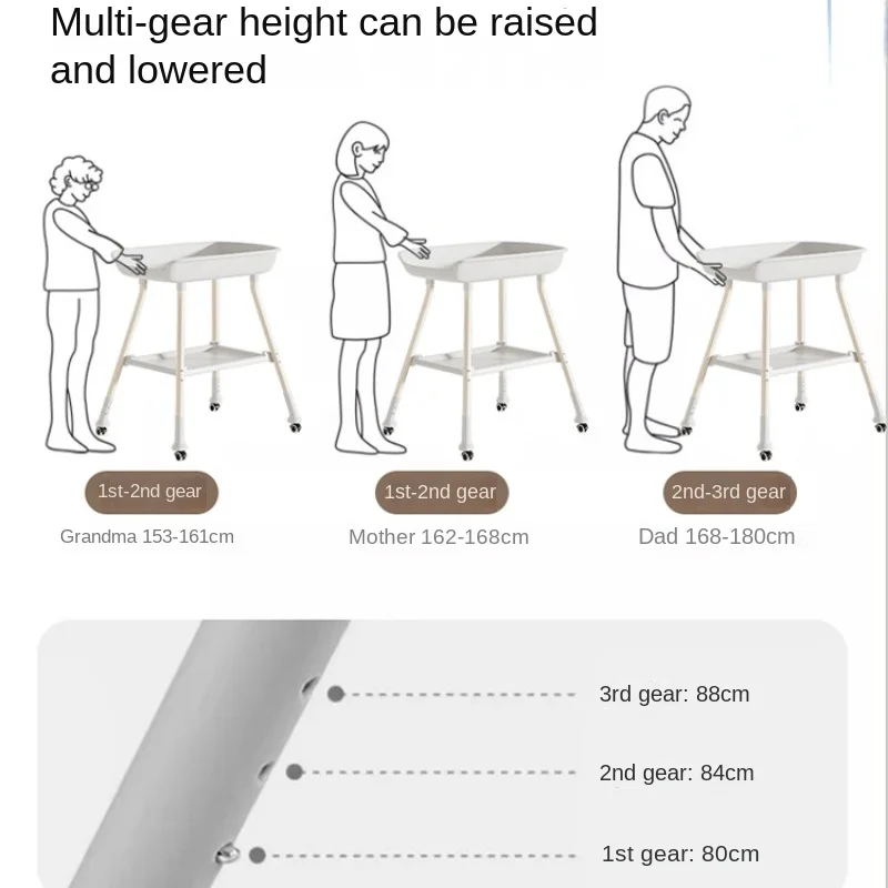 Changing Table for Baby,Baby Changing Diaper Care Tables,Multi-functional Adjustable Height Movement Diaper Changing Tables
