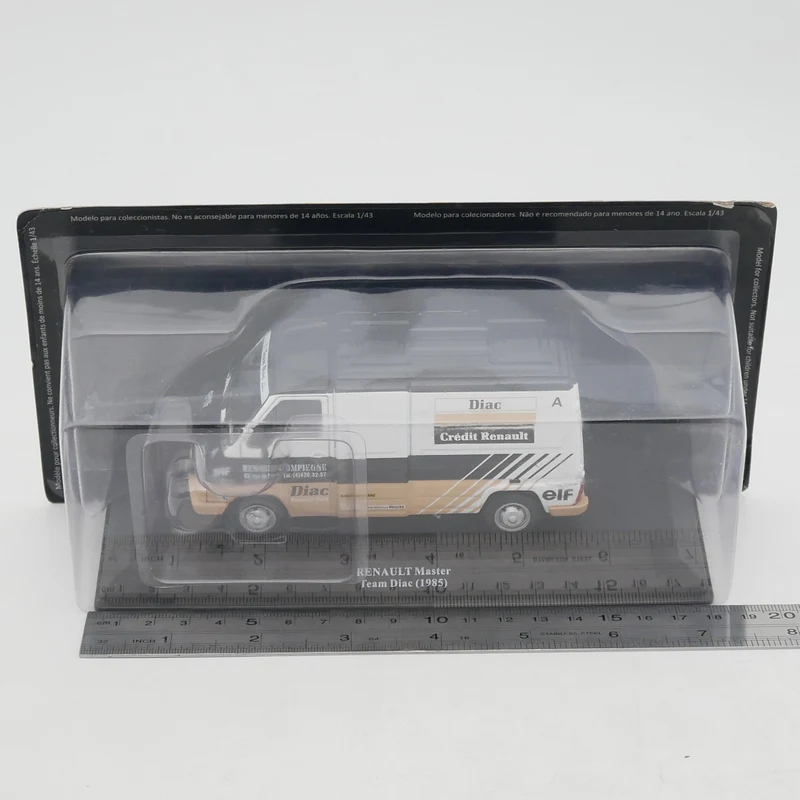 

Литой под давлением Ixo, масштаб 1:43, Renault Master Team Diac 1985, модель логистического автомобиля, модель автомобиля из сплава, Коллекционная игрушка, подарок, сувенир