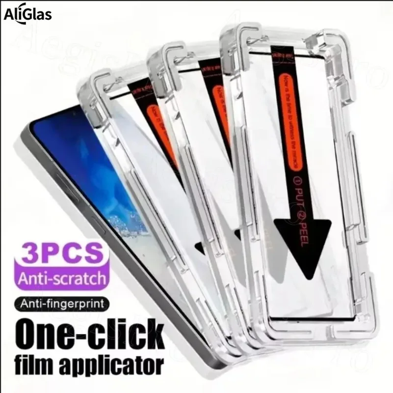 3-teiliger Staubfreier Installations-Satz Vollständige Abdeckung Gehärtetes Glas für Oneplus 15 11 6T 13R 13T 13S ACE5 ACE6 Nord CE5 CE4 Displayschutz