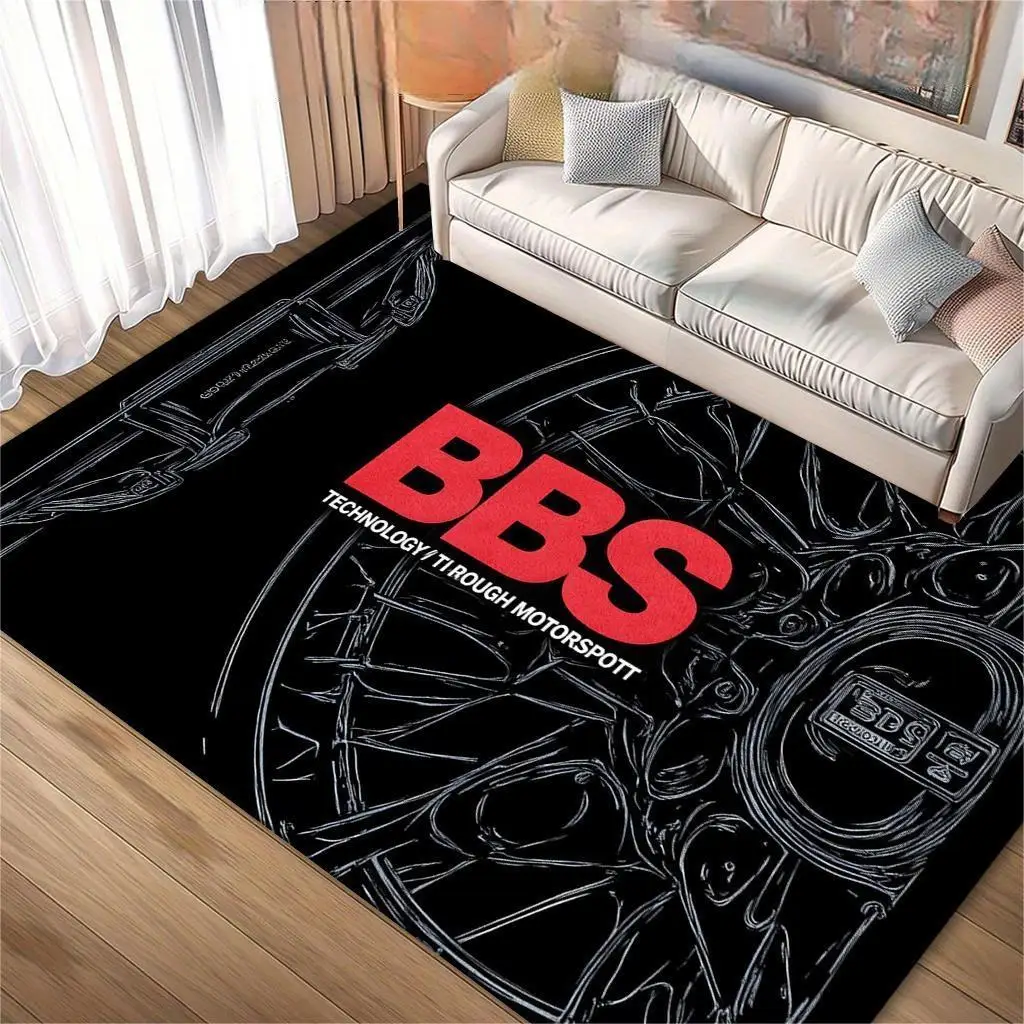 Premium Area Rug Set Wheel Print NonSlip Floor Mats for Game Room Living Room Man Cave Automotive Home Decor Bedroom Decor