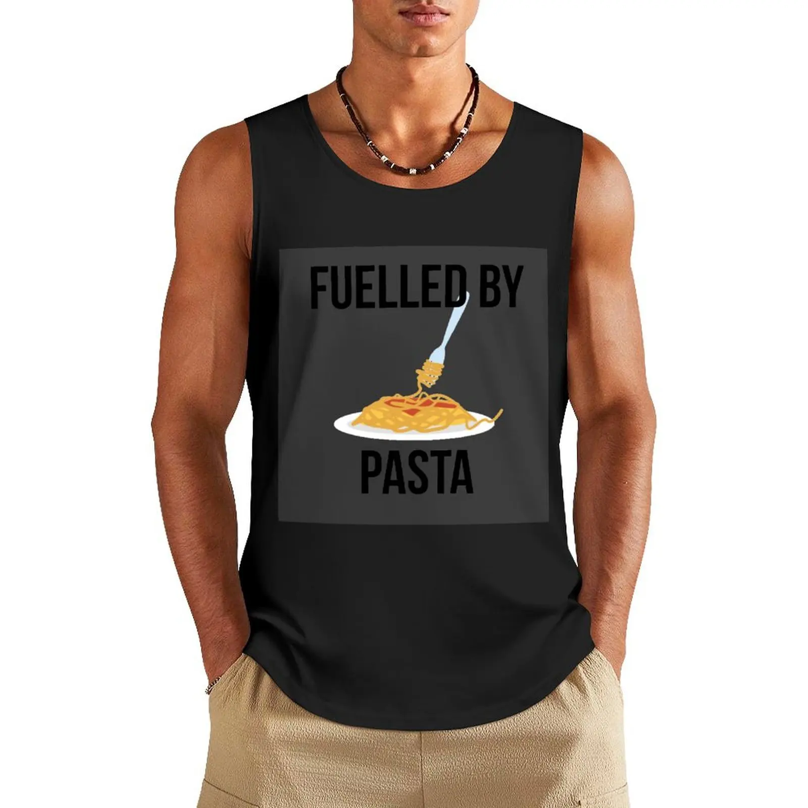 Fuelled by pasta Tank Top gym accessories man sleeveless man shirts