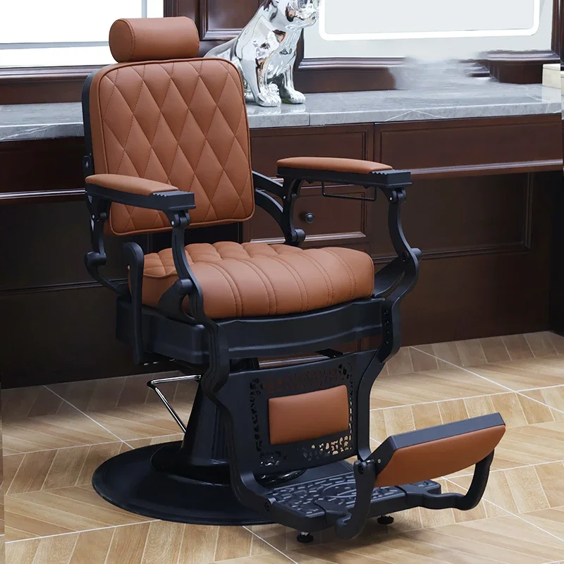 

Retro Luxury Reclining Chairs Folding Chair Hair Stylist Professional Hairdressing Salon Dressing Barber Cadeira Desk Beauty