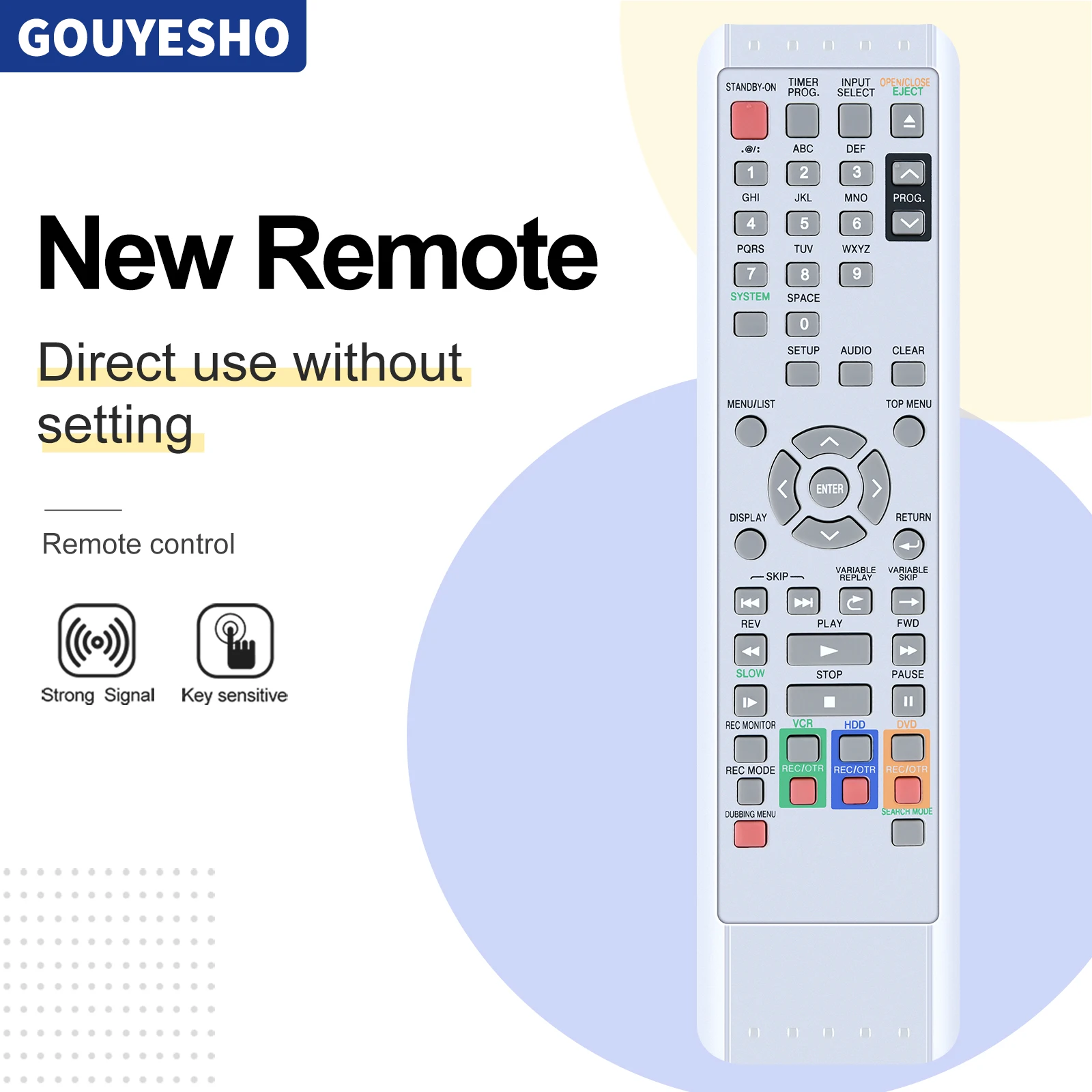 New Remote Control for Funai NB305 DVD+VCR Combo HDR-D2835, HDR-D2835D