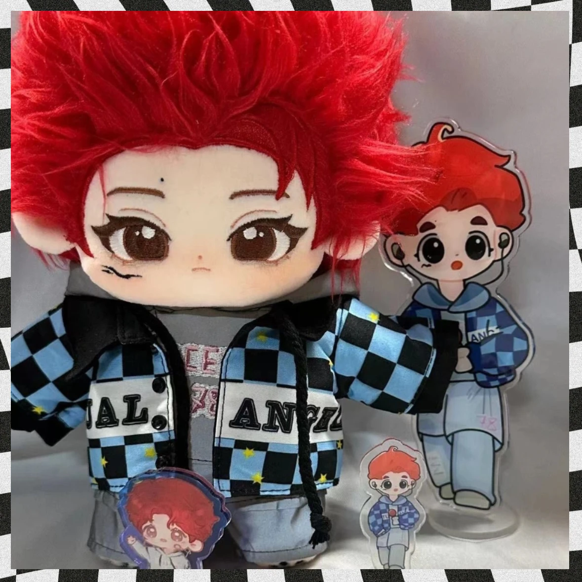 

Lu Han Attribute Lu Haohao 20cm Plushe Doll Stuffed High-value Concert Doll Dress-up Cotton Dolls Around the Stars to Give Gifts