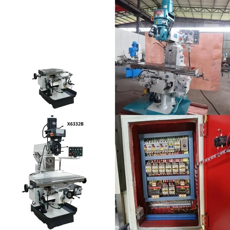 Heavy-Duty Universal Milling Head X6332B for Radial Vertical Horizontal Milling with Half-Indexing Low Noise and High