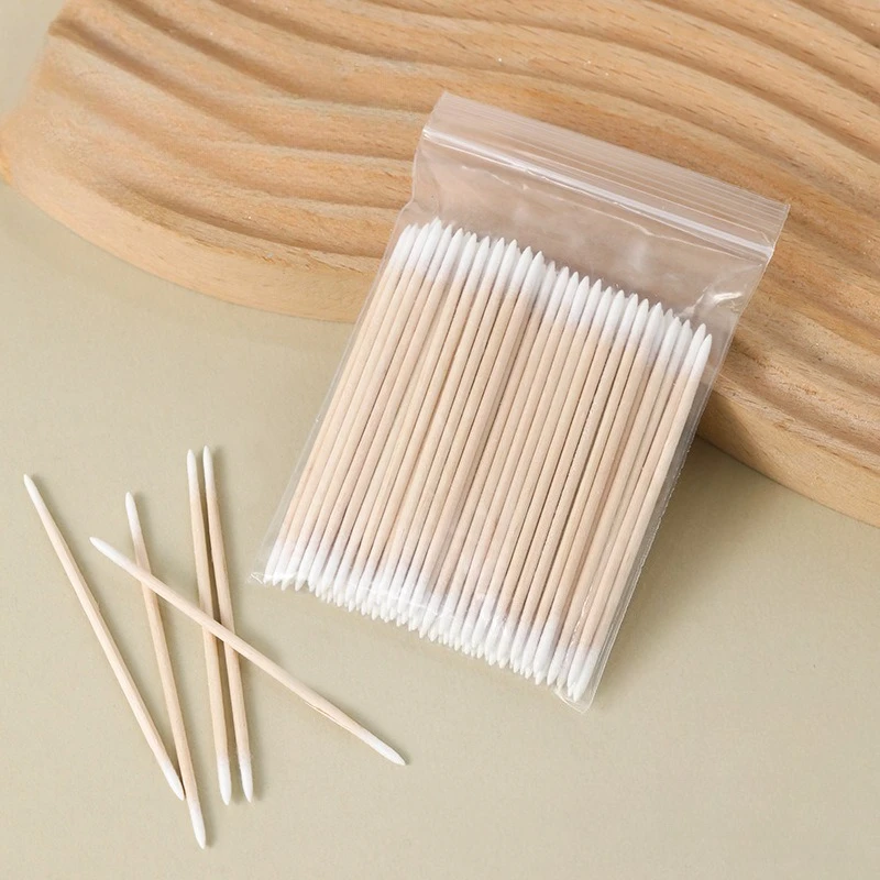 ทําความสะอาดเล็บ Sprout ไม้ผ้าฝ้ายหัวเล็บรายละเอียดแก้ไขเล็บแต่งหน้า Remover Art TOOL