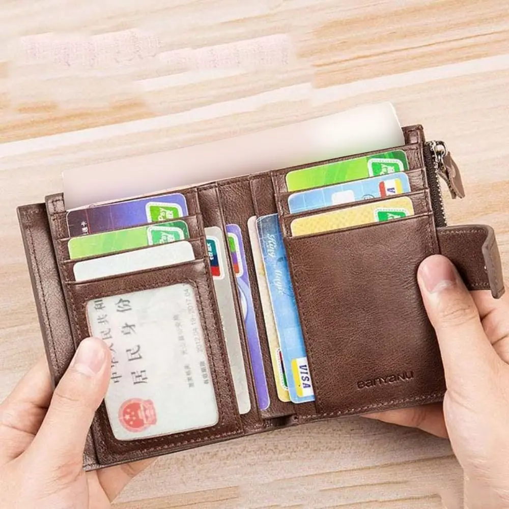Креативный кошелек для мужчин, кошелек из искусственной кожи, брендовый сложенный кошелек, деловой клатч, кошелек для монет, большой вместительный держатель для удостоверений личности, путешествия