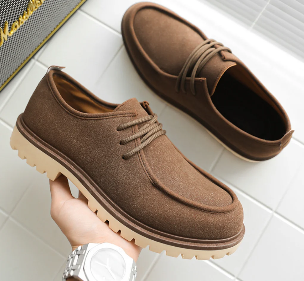 الرجال الرجعية حذاء كاجوال فو الجلد المدبوغ الدانتيل متابعة رجل مريح القيادة عمال أحذية الرجال تنوعا أحذية مصممين Zapatos Hombre #3