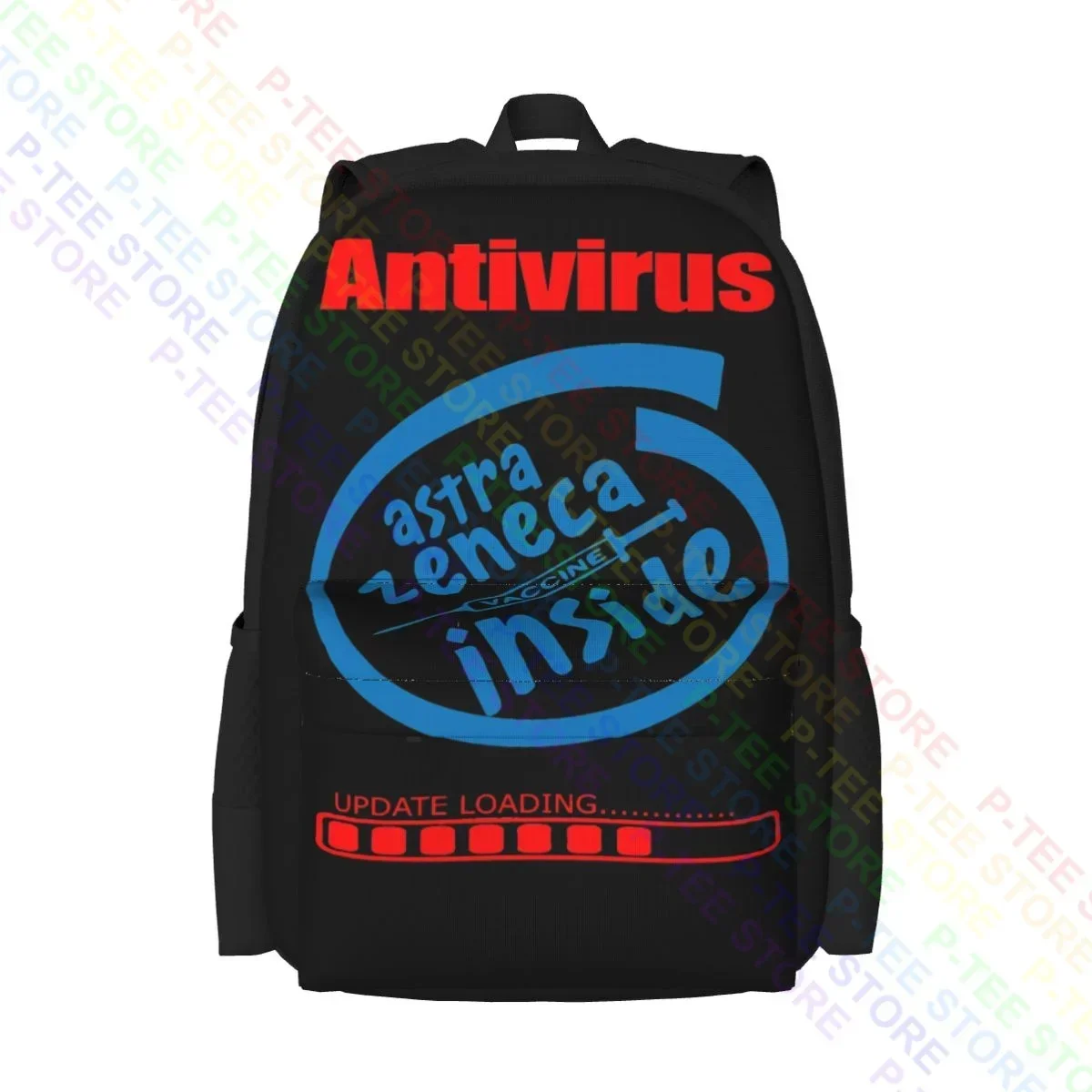 Antivirus Astra Zeneca Vaccine Inside Large Capacity Backpack Print Beach Bag Gym Tote Bag Multi-function