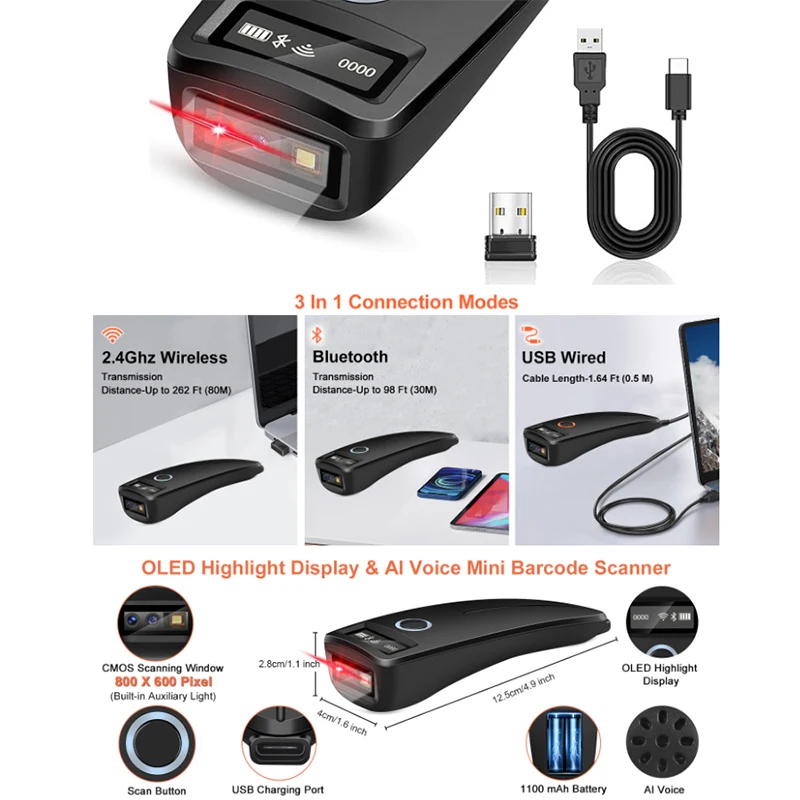 1D 2D Barcode Scann…