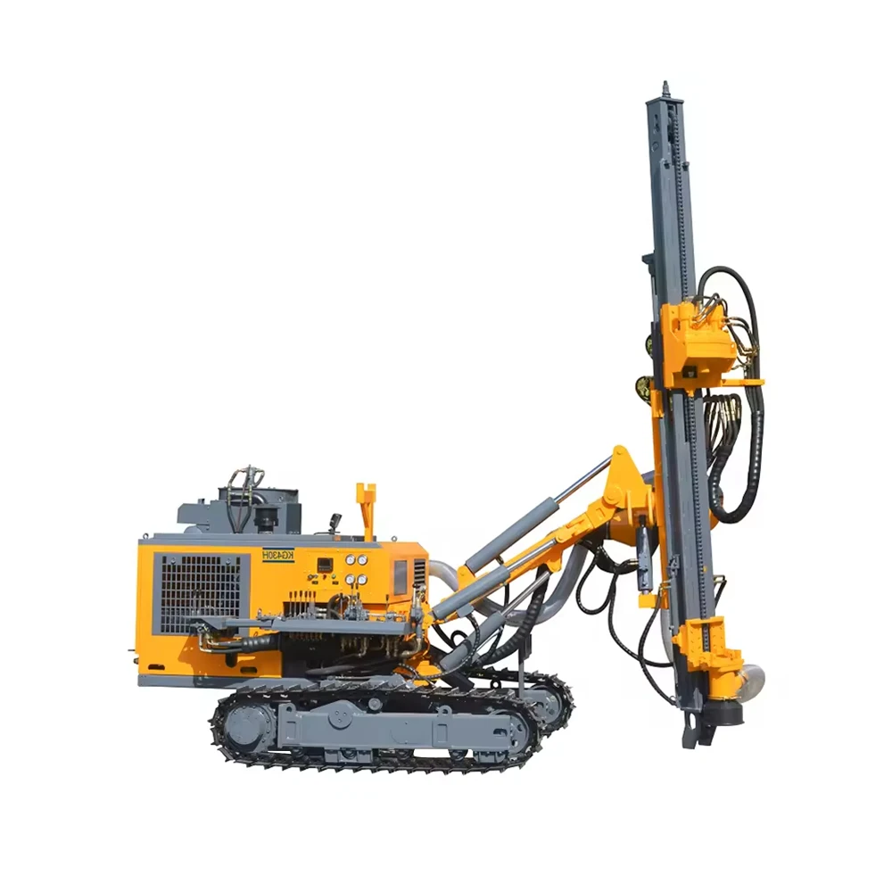 Durable Crawler DTH Drill Rig for Continuous Operation in Harsh Environments, 90-165mm Drilling Range