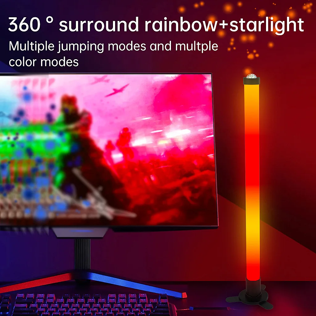 Colorful Atmosphere Light Computer Desktop Music Sync Light with RGB Backlight Rhythm Light e-sports room Mood Light Gift
