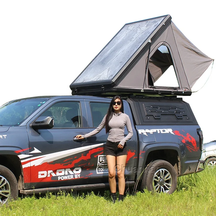 

Pickup toyotas hilux aluminium canopy roof tent truck tent camper for jingling jac t6 t8