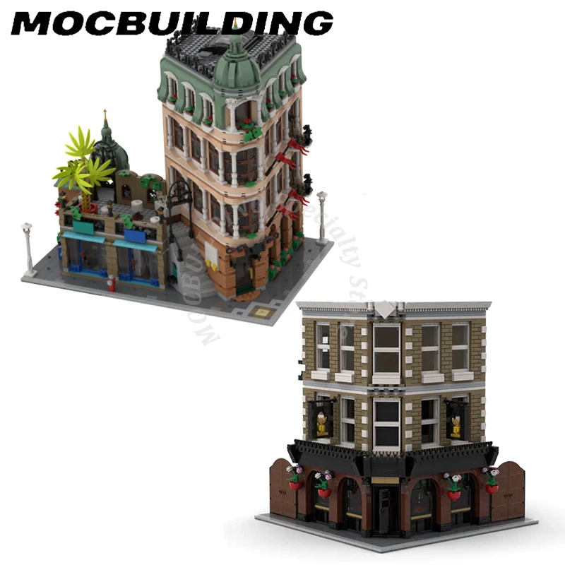 

Modular Hotel Buildings City Screet View Display Model MOC Building Blocks Bricks Construction Toys Gifts Christmas