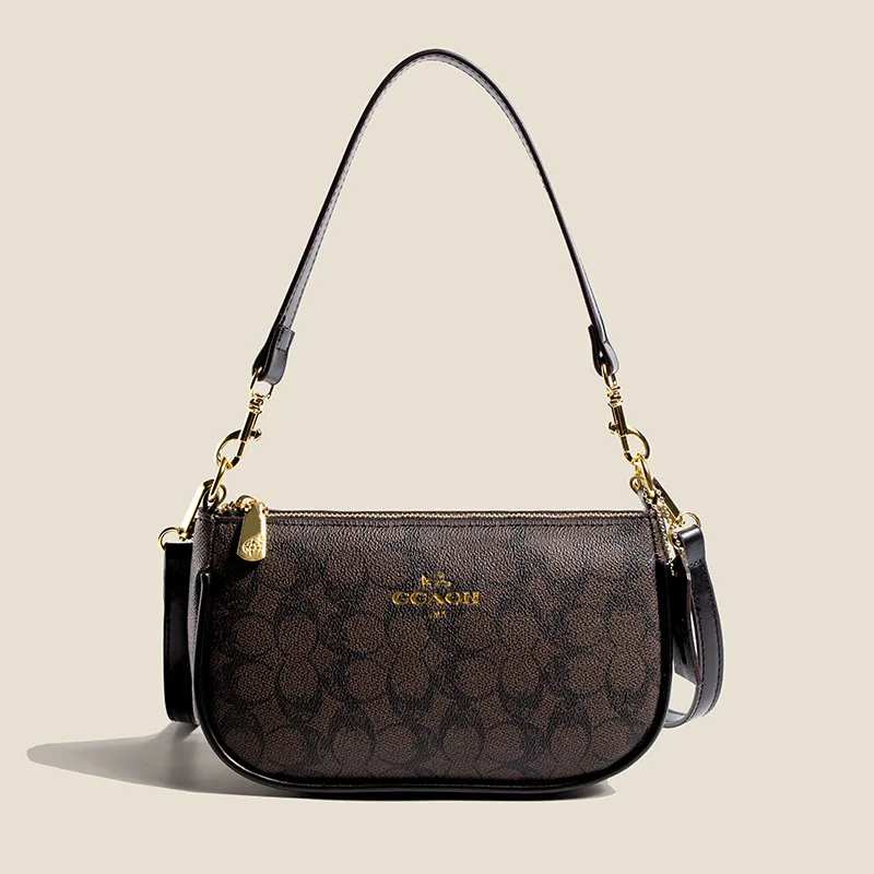 High-End-Unterarm-Umhängetasche für Damen, klassische Vintage-Damen-Umhängetasche, elegante Designer-Umhängetasche aus Leder für Damen
