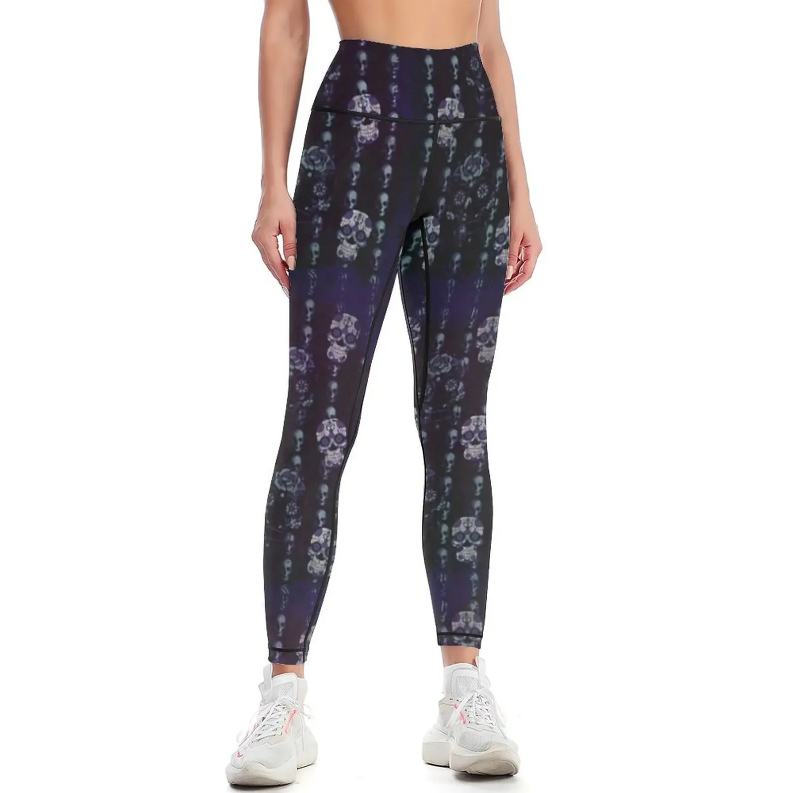 Purple Day of the Dead Skulls Leggings Women sportwear sportswear woman gym 2025 Women's tights gym pants Womens Leggings