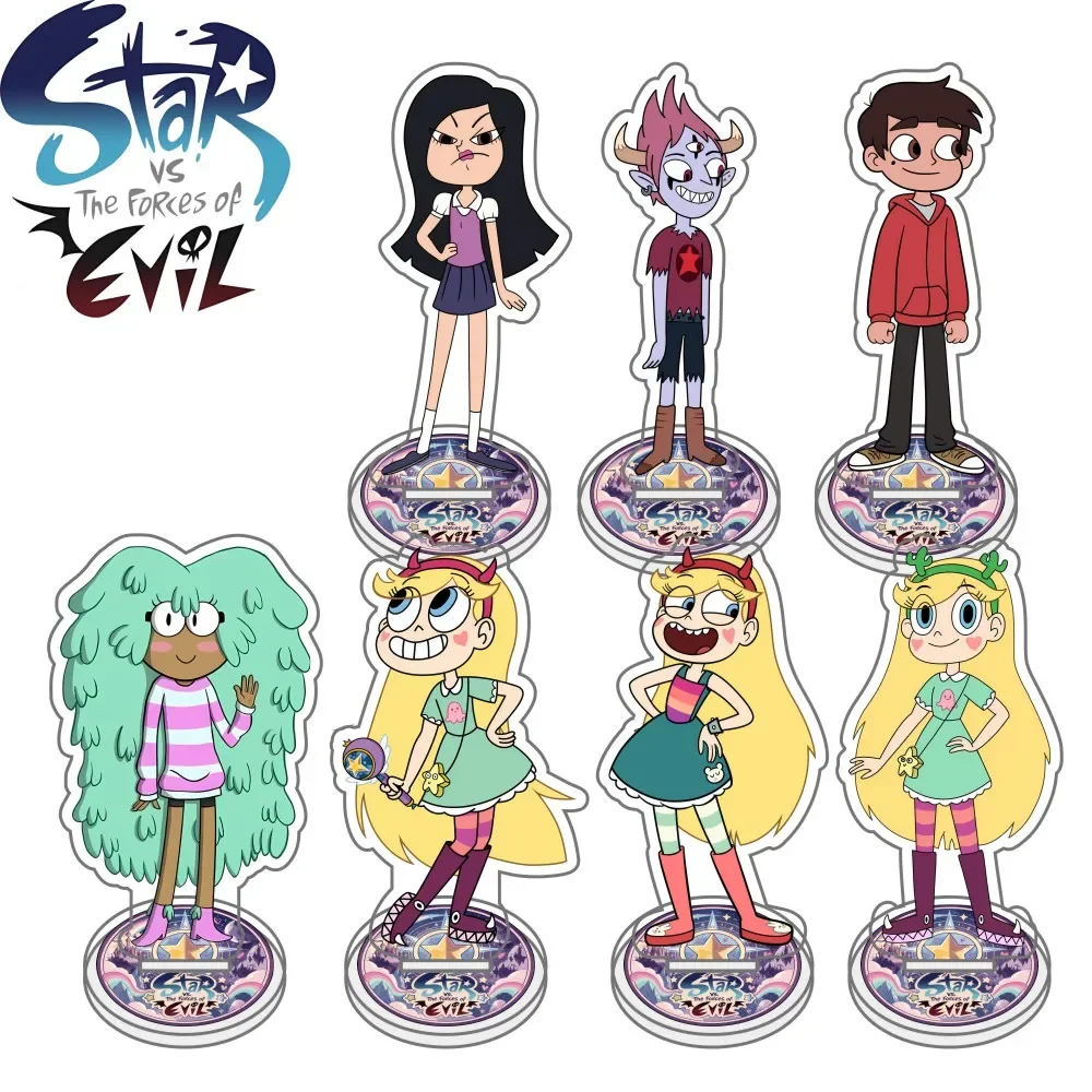 Porte-clés en acrylique Star Butterfly, support, impression haute définition, cadeau pour les fans, décoration de bureau, figurine d'anime, table, Star contre les forces du mal