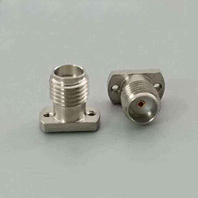 

RF millimeter wave RF connector SMA stainless steel connector, two-hole flange DC-18G female SMA-KFD