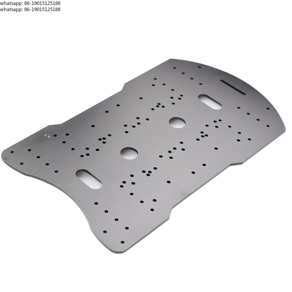 

Intelligent robot car bracket aluminum alloy frame 3mm car bottom plate four-wheel drive wheel chassis DIY