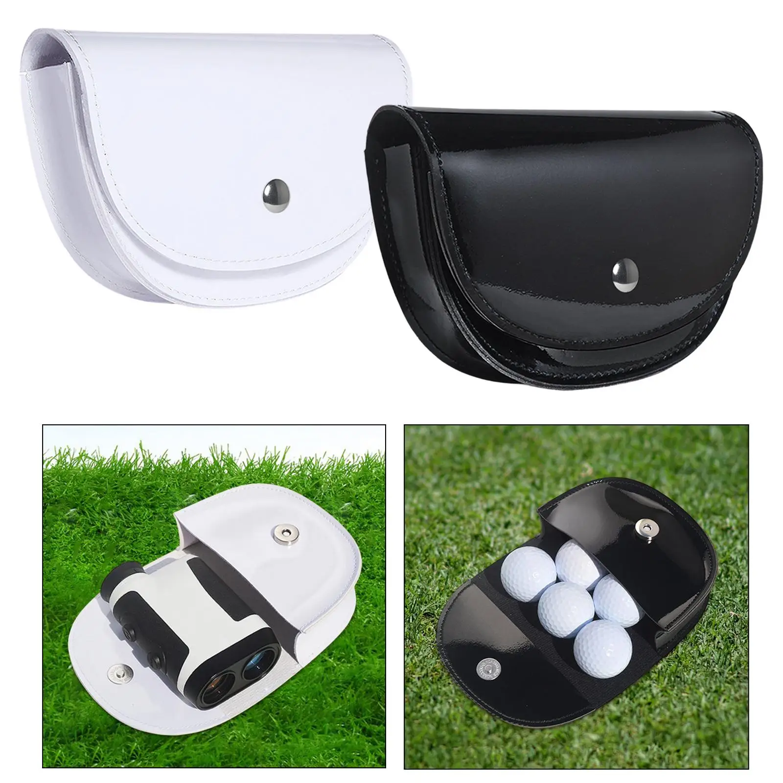

Waterproof Golf Rangefinder Carrying Case PU Leather Protective Ball Waist Bag Fanny Pack for Golf Practice