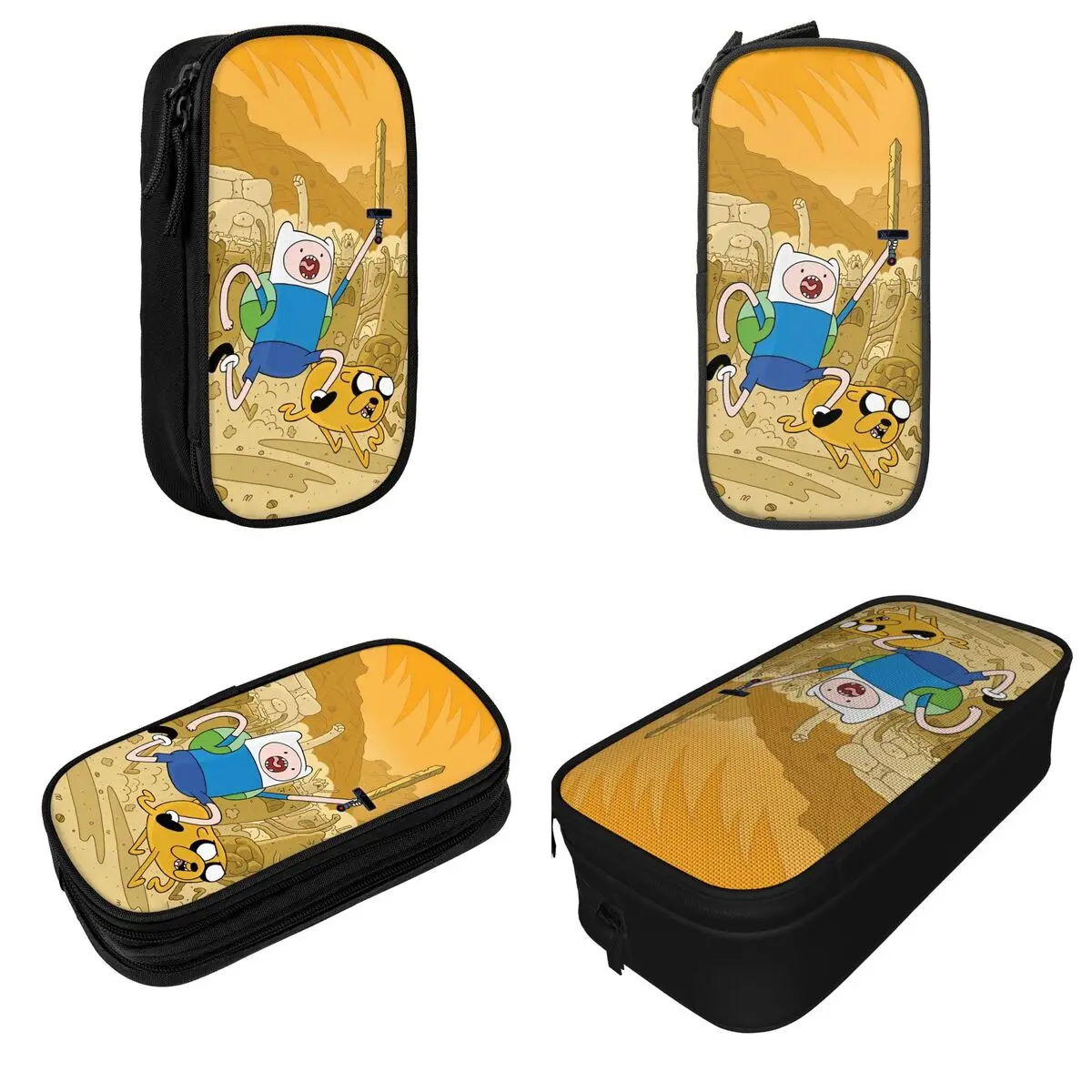 Adventures Times Pencil Cases Finn Jake Pencilcases Pen Box for Student Big Capacity Pencil Bags Students School Gift Stationery