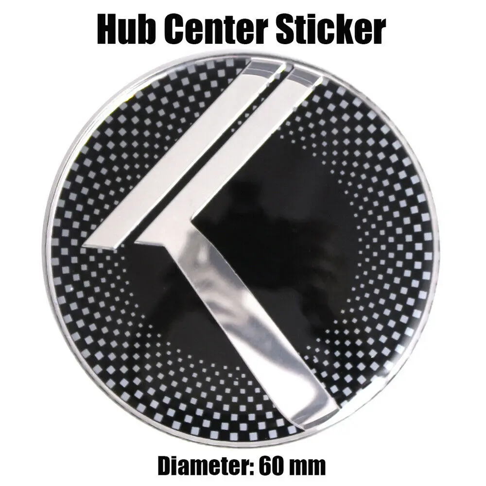 Silver K Logo Emblem Car Steering Wheel Center Cap Front Trunk Hood Badges Sticker for FORTE OPTIMA RIO Cadenza K5