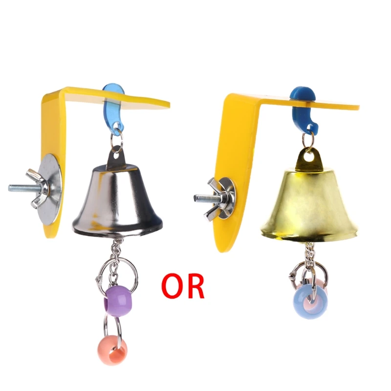 Bird Bells Toy with Colorful Plastics Toy for Pet Cage Parrot Parakeet Cockatiel Conure Lovebird Budgies Finch Canary