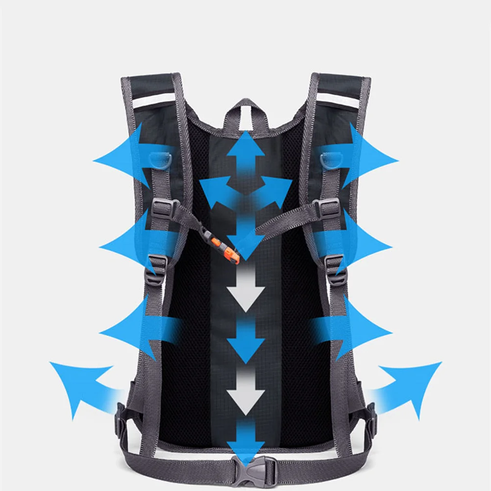 Cross-Country Running Backpack Black Large Capacity Lightweight Men Unisex Sports Travel Hiking Cycling Mountaineering Daypack