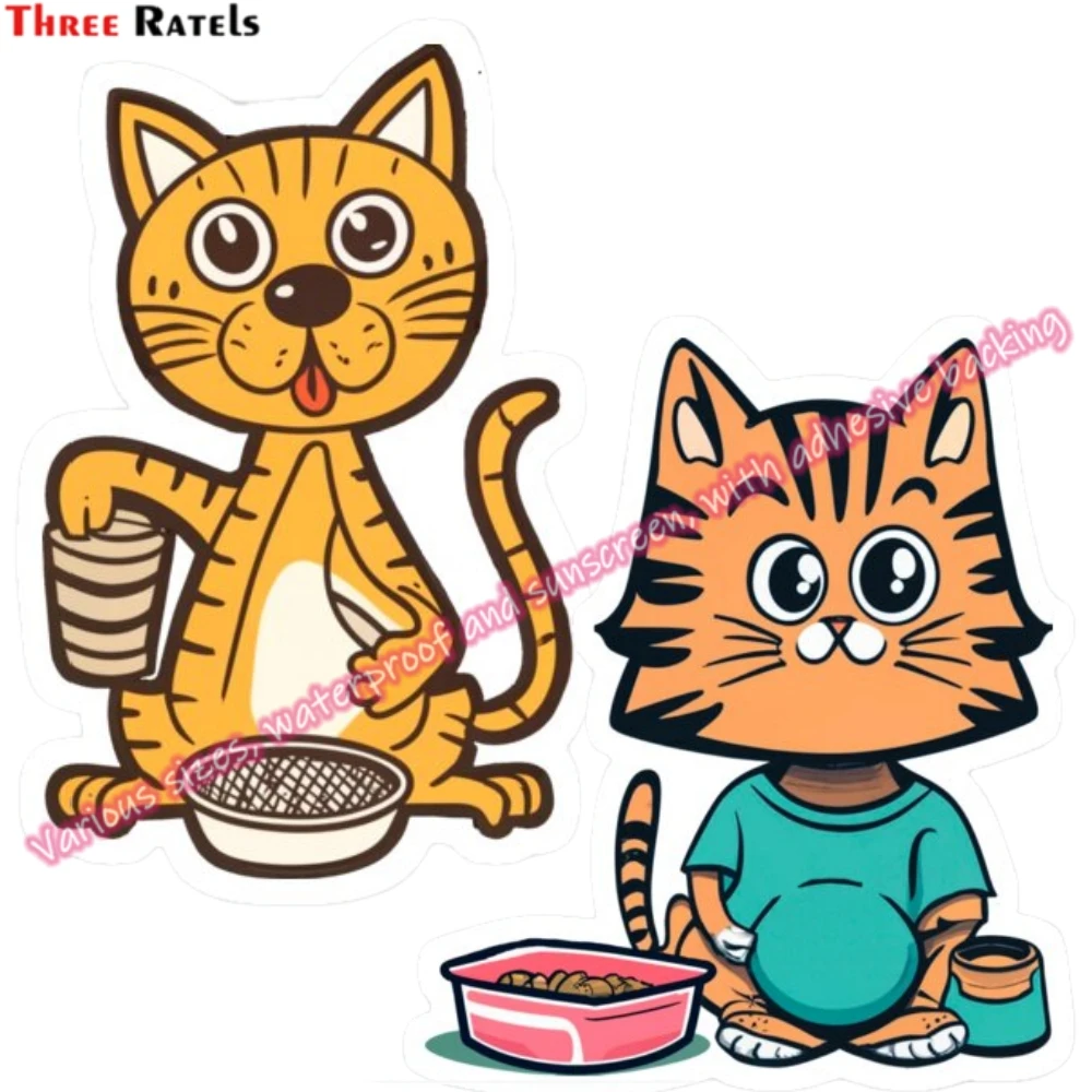 Three Ratels M587 Cat Stickers Accessories for Tuning Vehicles Stickers for Alien Kia Sportage Supplies Motorcycle Stuff