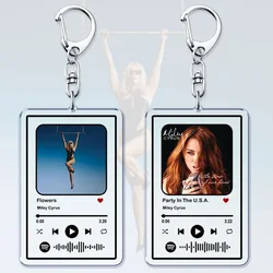 Popular Singer Keychains for Women Accessories Bag Party in The U.S.A. Flowers Music Songs Playlist Keying Jewelry Fans Gifts