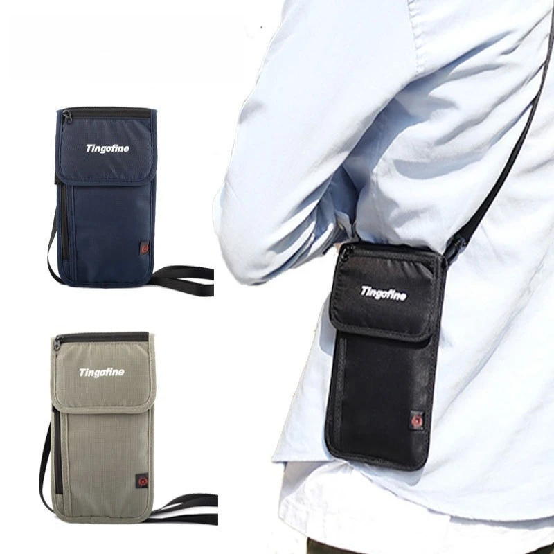 XZAN Travel Neck Ultra Slim Wallet Passport Holder RFID Blocking Hidden Money Pouch Security for Men Women Tarjetero Mujer