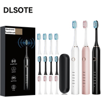 Sonic Electric Adult Toothbrush Rechargeable With 4 Replacement Brush Heads 5 Modes and 3 Intensity 2 Minute Intelligent Timer