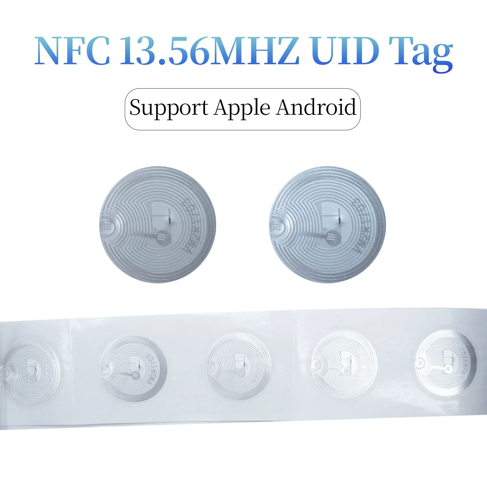 13.56mhz UID changeable S50 1K RFID Sticker Wet Inlay NFC tag  NFC Andriod MCT Copy Clone Sector 0 Block 0 UID Rewritable