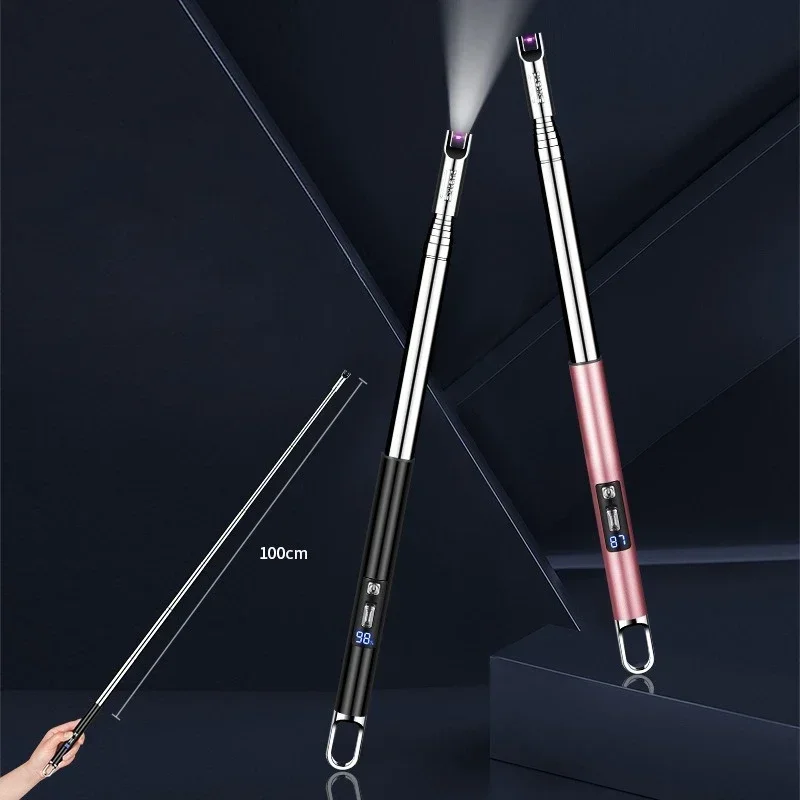 

New Retractable 100CM Long Charging Matchstick Pulse Lighter Kitchen Stove Igniter Barbecue Igniter Men's Tool Wholesale