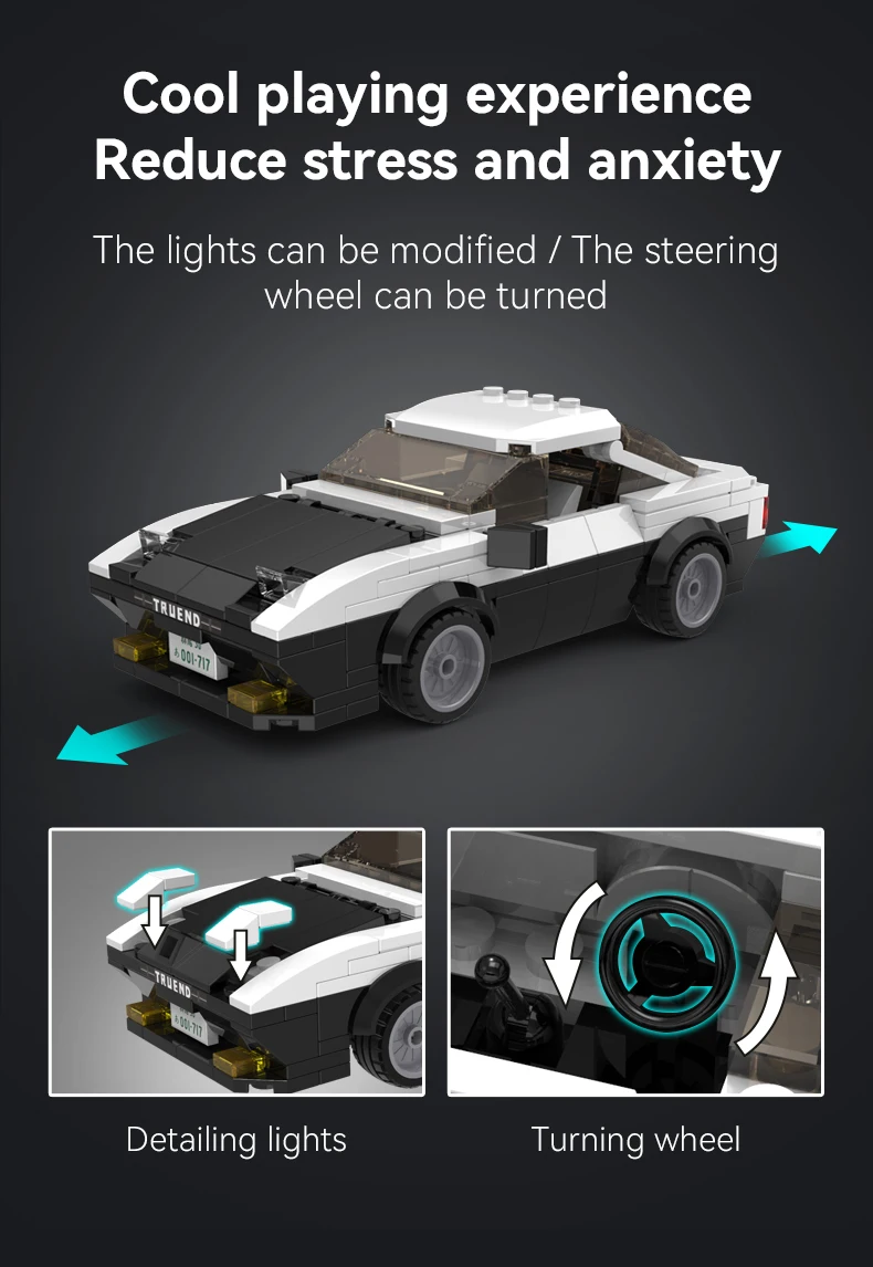 Cada منتج جديد مدينة الانجراف التقني سباق السيارات اللبنات AE86 سيارة رياضية الطوب ألعاب جنسية هدايا المهرجان #6
