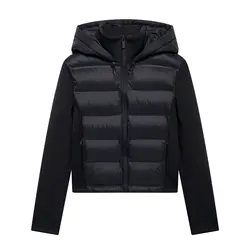 2025 Winter New Women's Lightweight Warm Down Jacket with Long Sleeves and Zippered Hooded Sports Coat